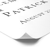 Poster Elegant greenery floral Engagement Party welcome (Coin)