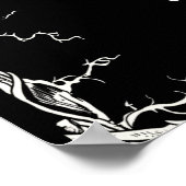 Poster Elégant Halloween Squelette Fête des mariées Bienv (Coin)