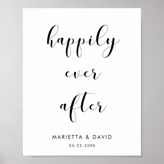 Poster Elegant Happy toujours après le signe mariage (Devant)