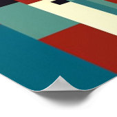 Poster Elégant Harlem Renaissance Abstrait Jazz Quartet (Coin)