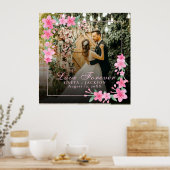 Poster Élégant Heureuse Sainte-Valentin romantique (Cuisine)