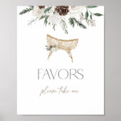 Poster Élégant hiver à feuillage persistant nursery faveu (Devant)