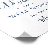 Poster Elégant hiver Foliage Conseils et souhaits Mariage (Coin)