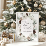 Poster Élégant hiver L'amour est doux prendre un plaisir<br><div class="desc">Élégant hiver L'amour est doux prendre un plaisir Poster. Éléments correspondants disponibles.</div>