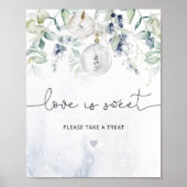 Poster Élégant hiver L'amour est doux, prenez une friandi (Devant)