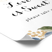 Poster Élégant hiver L'amour floral est signe doux (Coin)