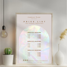 Elégant Holographique Aura Arch Beige Tarification