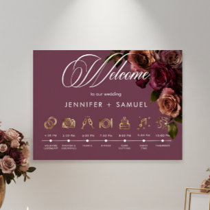 Poster Élégant Humeur Douce Rouille Bourgogne Ordre des É
