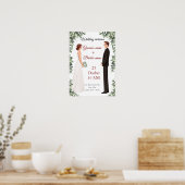 Poster Elegant Illustrated Wedding Invitation  (Cuisine)