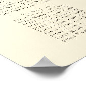 Poster Élégant Ivoire Simple Script Mariage Seing Chart (Coin)