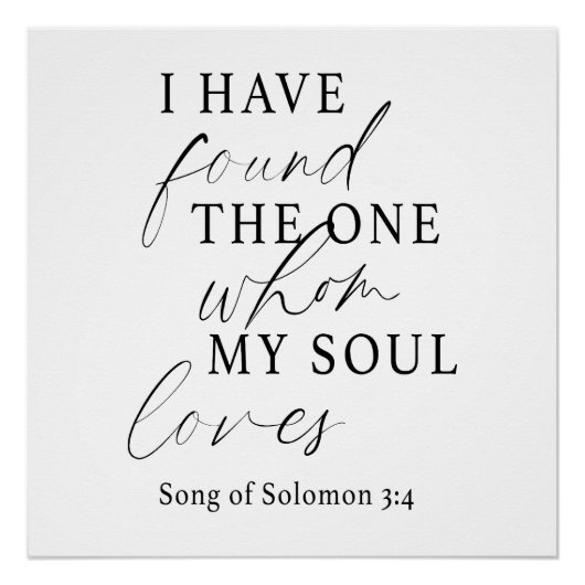 Poster Élégant J'Ai Trouvé Le Mariage One Quote (Devant)