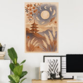 Poster Elegant Japanese Wall Art – Traditional (Bureau à domicile)