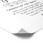 Poster Élégant Jeu de Bague Signal Fête des mariées Bleue (Coin)