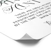 Poster Élégant jeu de Fête des mariées de chasse à cernes (Coin)