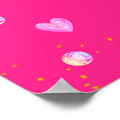 Poster Elégant Joyeux Anniversaire Princesse & Gems sur F (Coin)