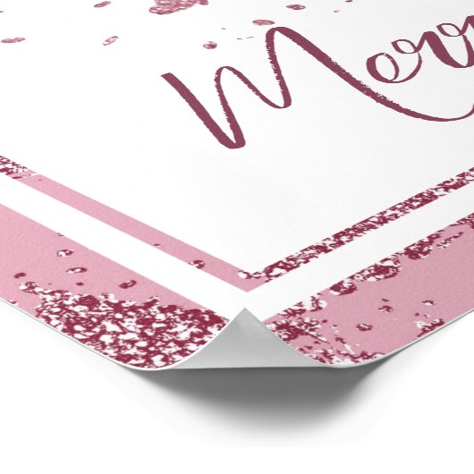 Poster Élégant Joyeux Noël | Dusty Mauve Pink Tree (Coin)