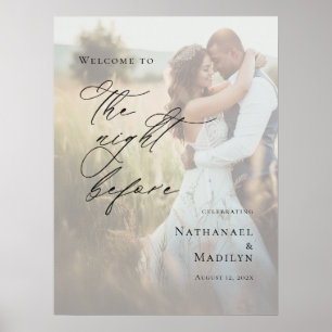 Poster Elegant La Nuit Avant la photo Répétition bienvenu