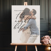 Poster Elégant La nuit avant la répétition photo bienvenu