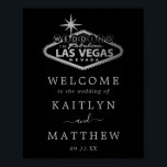 Poster Elégant Las Vegas Destination Mariage Bienvenue<br><div class="desc">Célébrez dans le style avec ce panneau d'accueil mariage moderne et très tendance. Ce design est facile à personnaliser avec votre libellé d'événement spécial et vos invités seront ravis quand ils verront ce magnifique panneau.</div>
