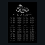 Poster Elégant Las Vegas Destination Mariage Plan de sièg<br><div class="desc">Célébrez dans le style grâce à ce tableau de sièges mariage moderne et très tendance de Las Vegas. Ce design est facile à personnaliser avec vos noms et date mariage et vos invités seront ravis de voir ce fabuleux plan de table. Les éléments mariages correspondants se trouvent dans la collection....</div>