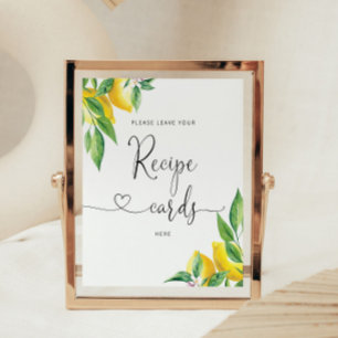 Poster Elegant Lemon laissez votre carte de recette ici