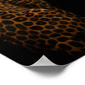 Poster Elegant Leopard Portrait on Black Background (Coin)