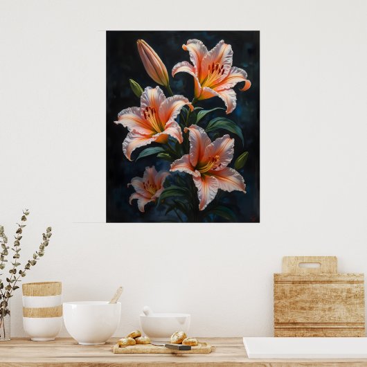 Poster Elegant Lily Flower Art – Premium Prints & Unique  (Cuisine)