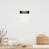 Poster Elégant Lotus Mandala Or (Cuisine)