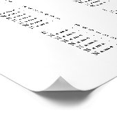 Poster Élégant Magnolia Floral Alphabétique (Coin)