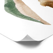 Poster Élégant Magnolia | Mariage de bienvenue blanc et b (Coin)