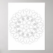 Poster - Elegant Mandala Pattern to Color (Devant)