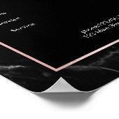 Poster Élégant marbre noir Rosegold Pricelist (Coin)