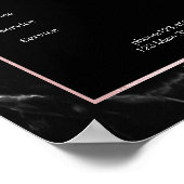 Poster Élégant marbre noir Rosegold Pricelist (Coin)