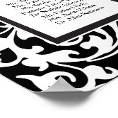 Poster Élégant Mariage 16 Table Seating Chart (Coin)