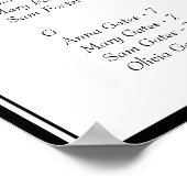 Poster Élégant Mariage alphabétique (Coin)