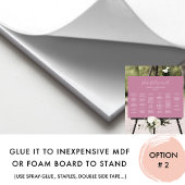 Poster Élégant Mariage alphabétique rose