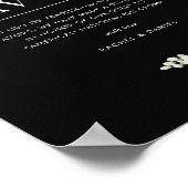 Poster Élégant Mariage botanique floral en remplacement d (Coin)