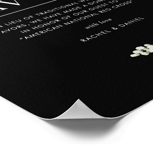 Poster Élégant Mariage botanique floral en remplacement d (Coin)