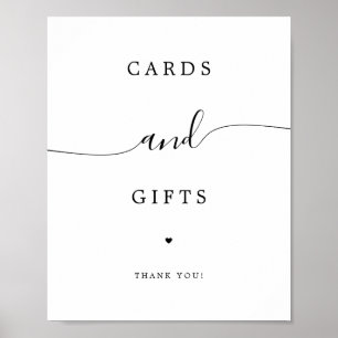 Poster Élégant Mariage Cartes de Script et Cadeaux Pannea