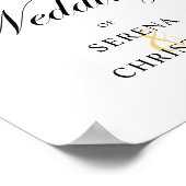 Poster Élégant Mariage citron Bienvenue Imprimable (Coin)