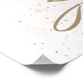 Poster Elégant Mariage couleur or et beige (Coin)