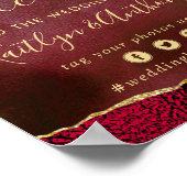 Poster Elégant Mariage d'âge Burgundy & Or (Coin)