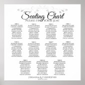 Poster Élégant Mariage de 11 tables simple (Devant)