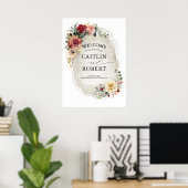 Poster Élégant Mariage de automne de Bloom Rustique (Bureau à domicile)