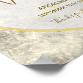 Poster Élégant Mariage de bienvenue Gold (Coin)