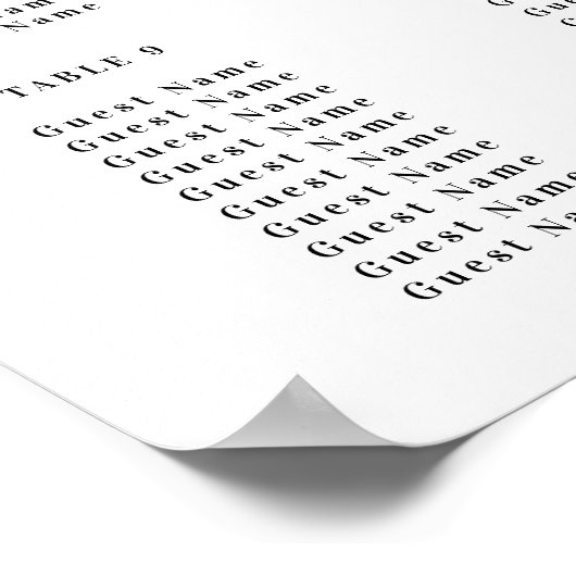 Poster Élégant Mariage de calligraphie (Coin)