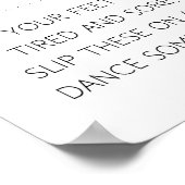 Poster Élégant Mariage de calligraphie Flip Flops Signal (Coin)