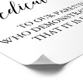 Poster Élégant Mariage de calligraphie noire (Coin)