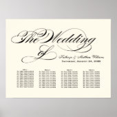 Poster Élégant Mariage de calligraphie noire (Devant)