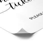 Poster Élégant Mariage de calligraphie noire Boire des bi (Coin)